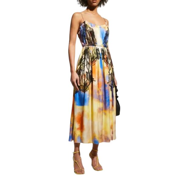 JASON WU COLLECTION RUNWAY OMBRE SILK MIDI DRESS SIZE S/M NEW - Picture 12 of 14
